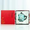 Hand Painted Celadon Tea Cup with Lid Ceramic Mug Office Home Gift Personal Drinking Cup