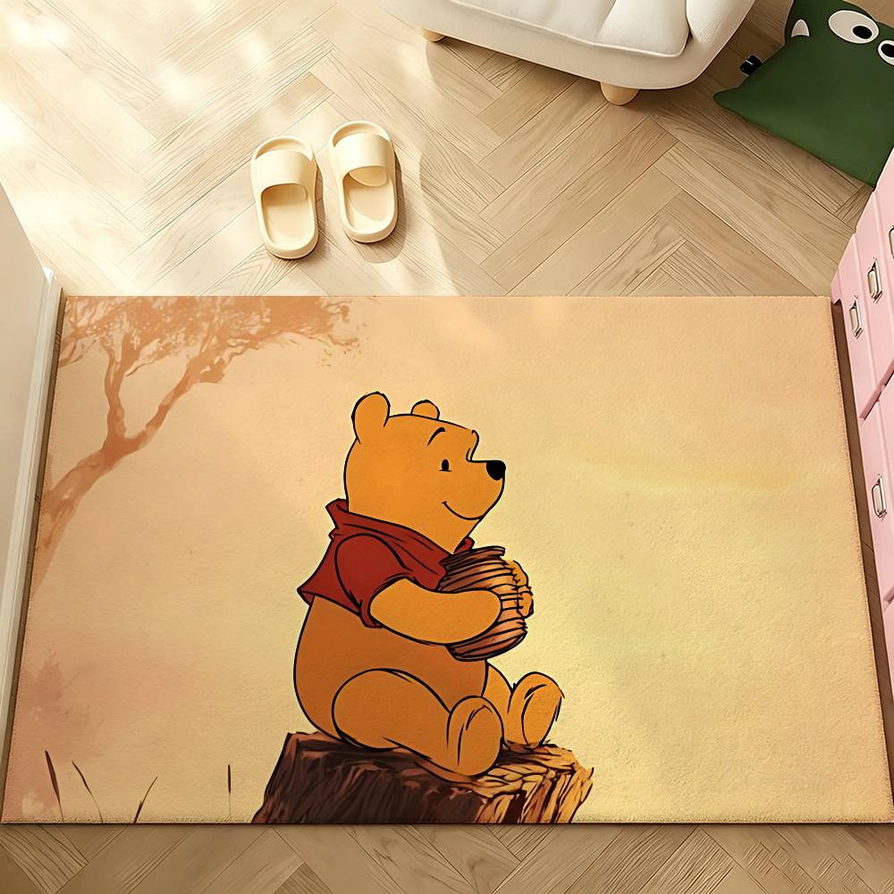 Cute W-Winnie The P-Pooh-S Kawaii Carpet Bathroom Anti-slip Mat Door Mat Home Decoration Mat Entrance Door Mat Scratch-resistant