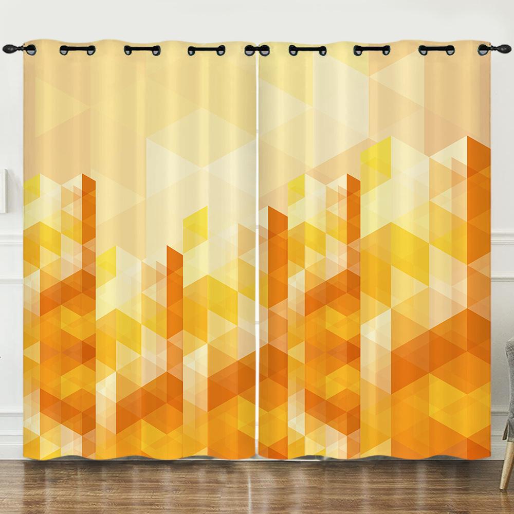 Curtain Prism 3D Digital Printing Blackout Curtain Punching