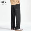 Baleno Men's S&K Ice Silk Washed Loose Straight Jeans