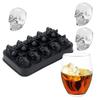 10 Hole Skull Shape Ice Tray Food Grade Silicone Ice Maker Mold Reusable Ice Maker for Cocktails, Whiskeys, Soups