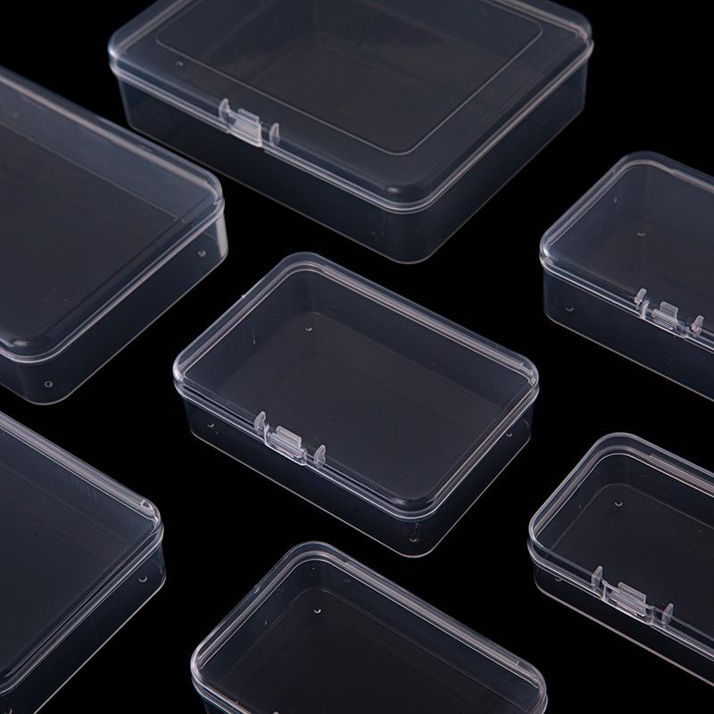 Transparent Rectangle PP Plastic Storage Box for Hardware & Electronic Components