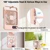New ultra-thin fan Mini portable office with strong wind Desk Fan Portable USB Rechargeable Fan With Power Display 5 Speeds