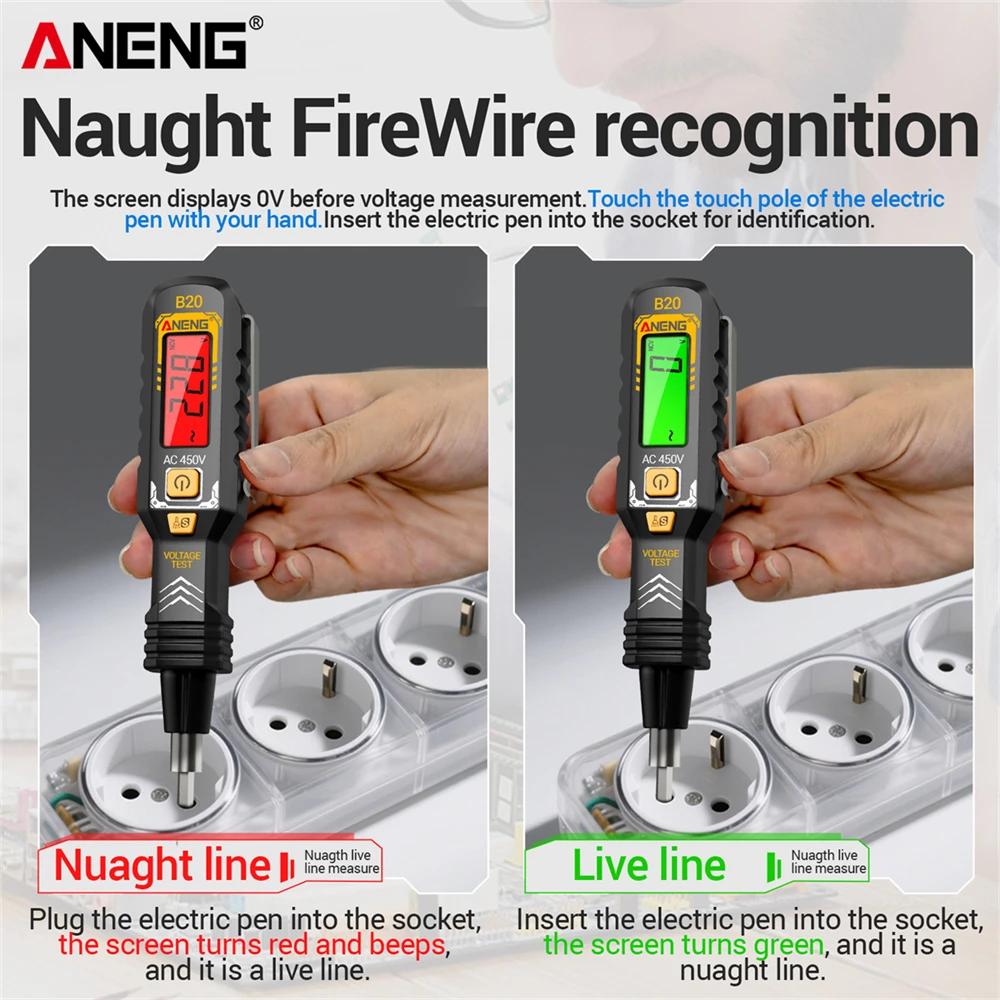 ANENG B20 Insulated Screwdriver Double Head Dual-use Slotted Cross Tester Pen Screw Driver Repair Voltage Meter Hand Tools