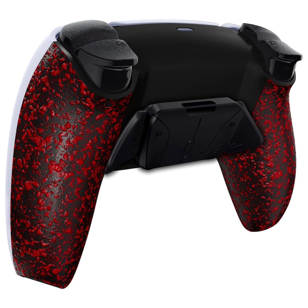 eXtremeRate RISE4 Remapping Kit for PS5 Controllers Programmable Back Paddle Plastic Upgrade Board with Redesigned Textured Back Case 4 Back Buttons