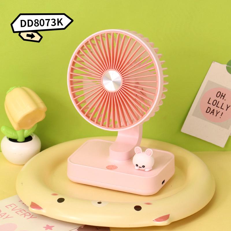 Portable Desktop USB Fan with Long Battery Life and Adjustable Strong Wind