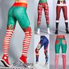 New Yoga Pants Elasticity Workout Gym Trousers High Waist Pants Christmas Printing Women Leggings