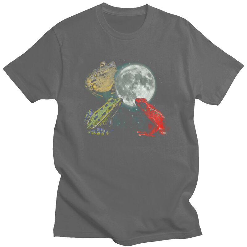 Classic Frog Moon T Shirts Unisex Short Sleeve Tshirts Summer Streetwear Casual Graphic Tee Tops Pure Cotton Slim Fit Clothes