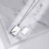 Personalized Stainless Steel Cross Envelope Pendant Necklace for Couples