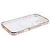 For iPhone 16 Pro Max Case Compatible with MagSafe Electroplated Love Hearts TPU Phone Cover with Chain Strap