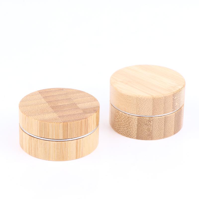 Reusable Sealing Cosmetic Container Portable Waterproof Cream Bottle Bamboo Aluminum Multifunction Empty Balm Box Women