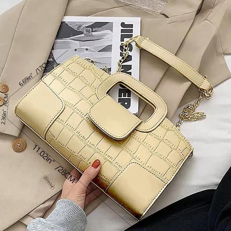 Trendige Ketten-Umhängetasche Damen Kleinserien-Design Baguette-Handtasche Vielseitig Ins Beliebt Mini-Quadratische Tasche Handheld