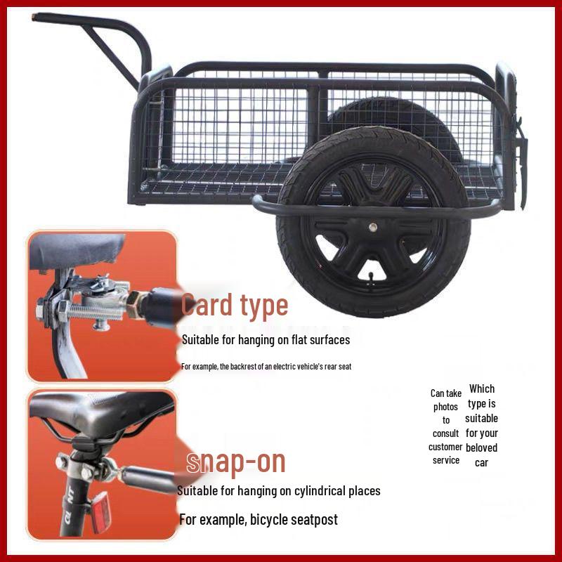 Portable Small Trailer for Outdoor Cart Electric Vehicles and Motorcycles