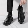 2025 spring and autumn new men's block casual leather shoes men's formal business men's shoes men's English leather Sh