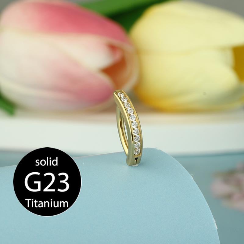 

1PC 14G Implant Grade G23 Titanium Belly Button ring Clicker Stainless Steel Brass Navel Piercing Jewelry Belly Piercings