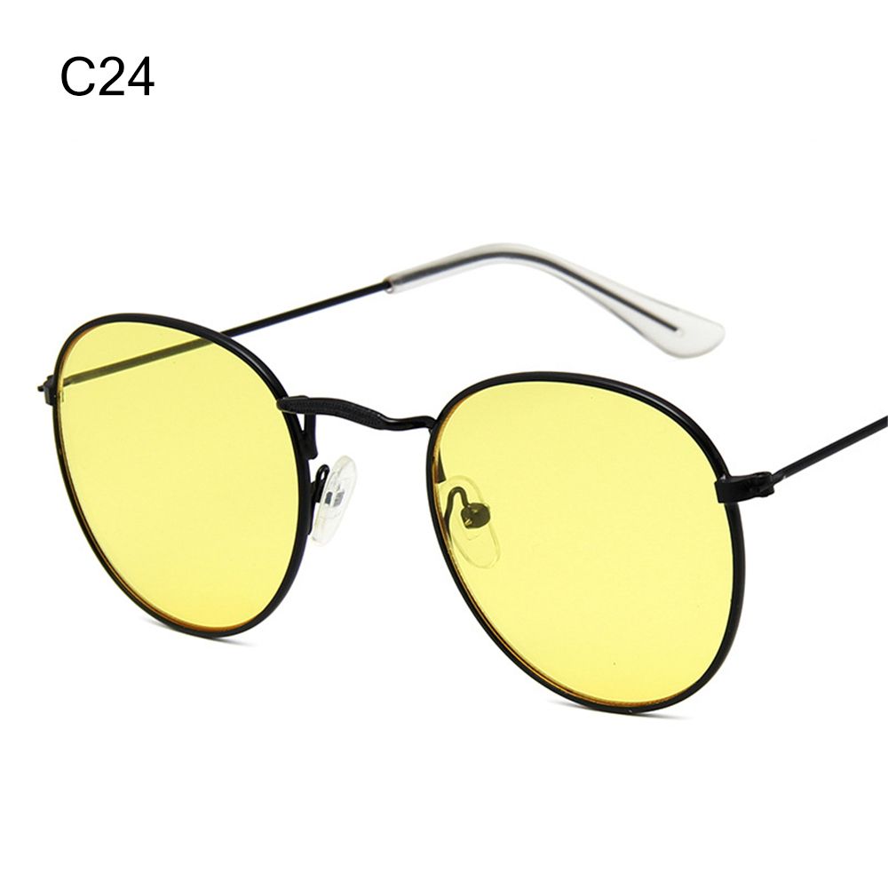 Vintage Round Sunglasses For Women Men Metal Frame Sun Glasses Retro Shades Uv Protection Summer Driving Goggles Eyewear