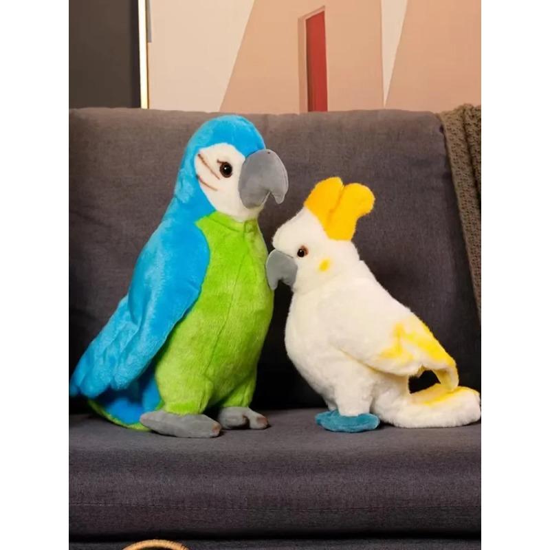 Cute Cartoon Bird Simulation Colorful Parrot Plush Toy Homdecor Stuffed Dolls Soft Animal Dolls Gift For Kids