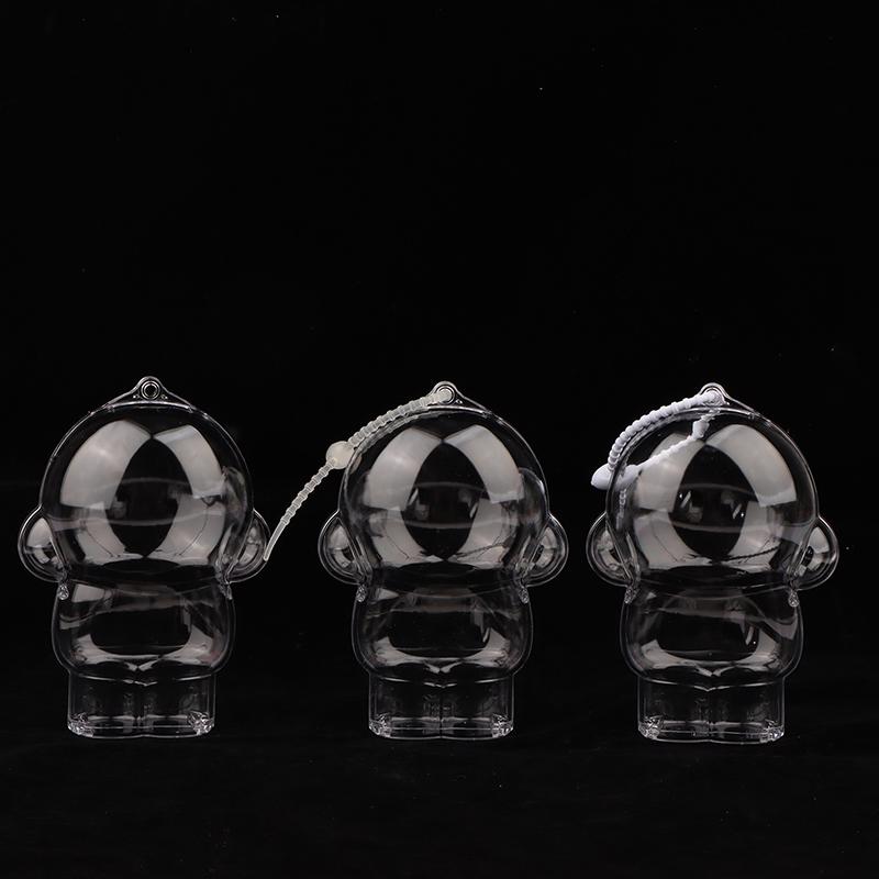 Für Skull Panda 1 Stück Schützende Acryl-Aufbewahrungsbox für Plüschpuppen Displaytasche Keine Puppe Transparent Tragbare Organizer-Box