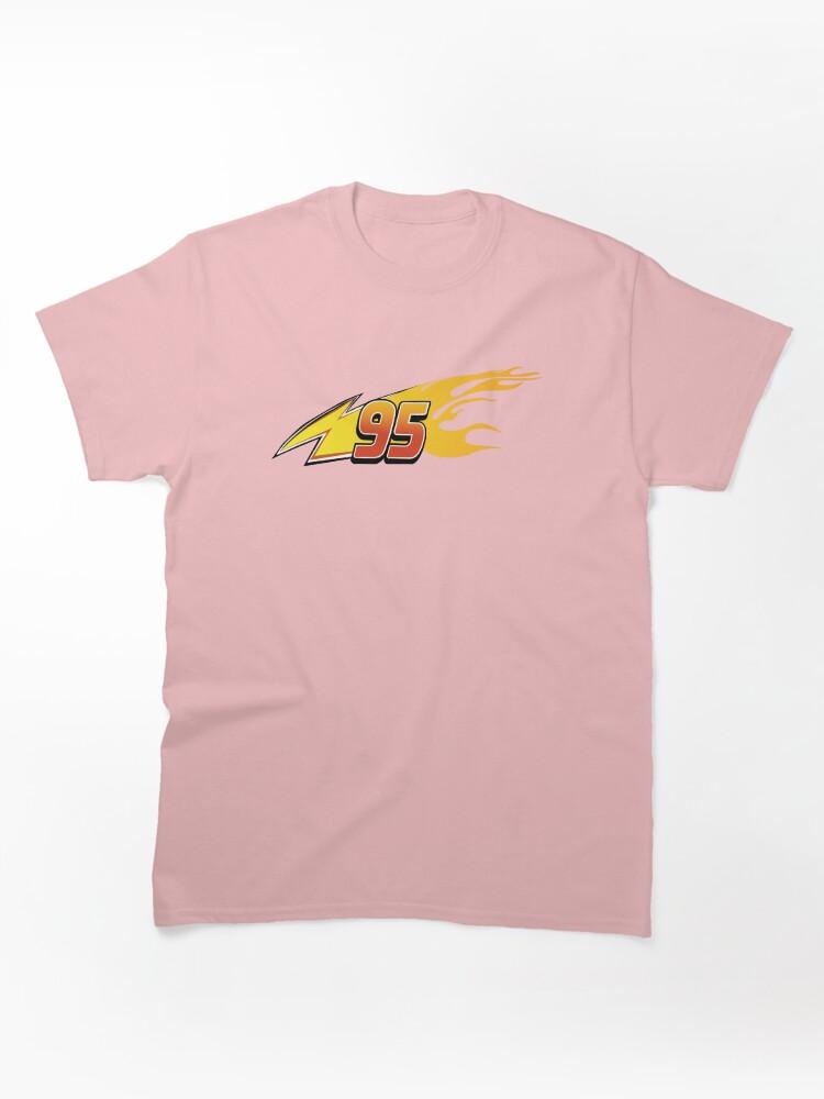 NASCAR Cup Series Lightning McQueen Team 95 Flames LEFT SIDE Classic Unisex T-Shirt