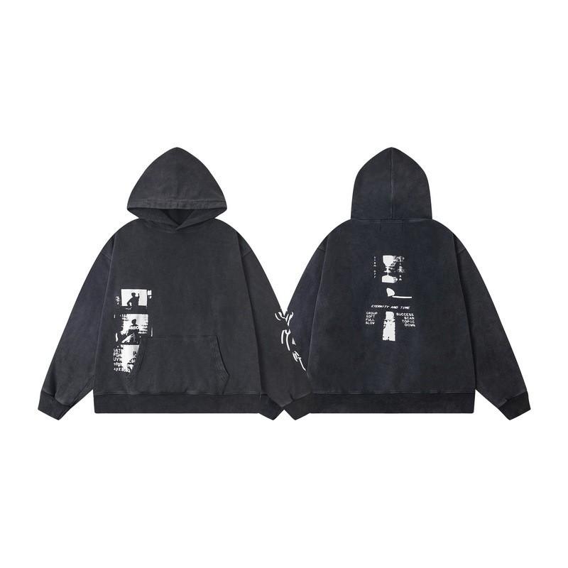 2025 Unisex Oversized Hooded Sweatshirt With Vintage Character Print Loose Fit Streetwear Casual Top