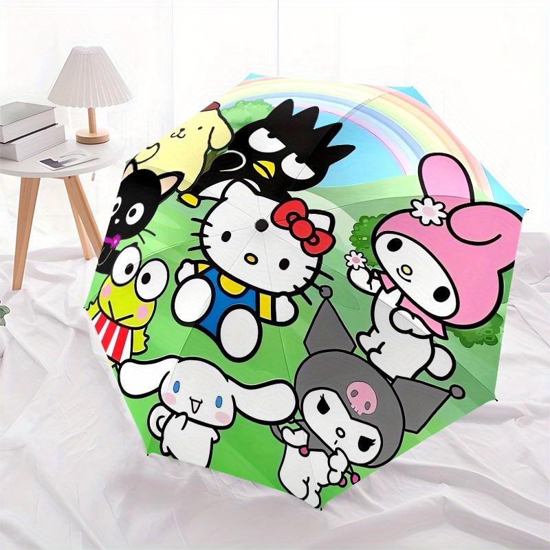 1pc Hello Kitty Rainbow Friends Umbrella with Plastic Handle,Suitable for All Seasons Home Travel Outdoor UmbrellaSanlio086