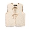 Za New Fall Women's Clothing 2025 Fashion Wind Stylish Simple and Versatile Shoelace Fleece Vest 3046534