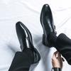 Sharp Pointed Leather Shoes for Men, Korean Version, Trendy British Style, One Foot Business Casual Formal Men's Shoes