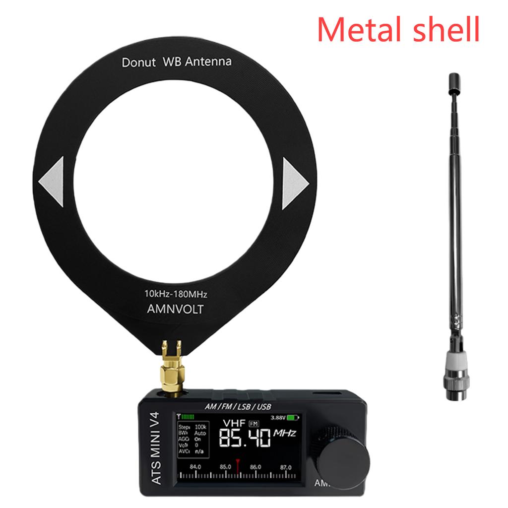 Portable AM FM Radio Receiver with Headphone Amplifier LSB USB Transistor Pocket Radios 1.9inch IPS Screen for Indoor Outdoor