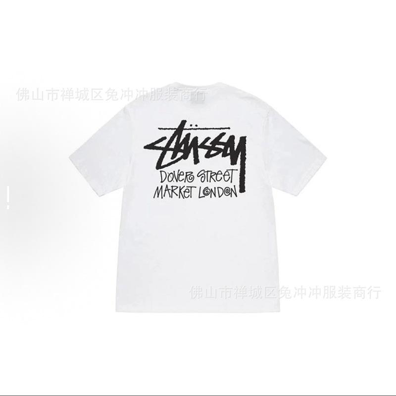 2025 new STU three standards complete spring and summer new tide brand classic cruise printed letters men and women with the same short sleeves