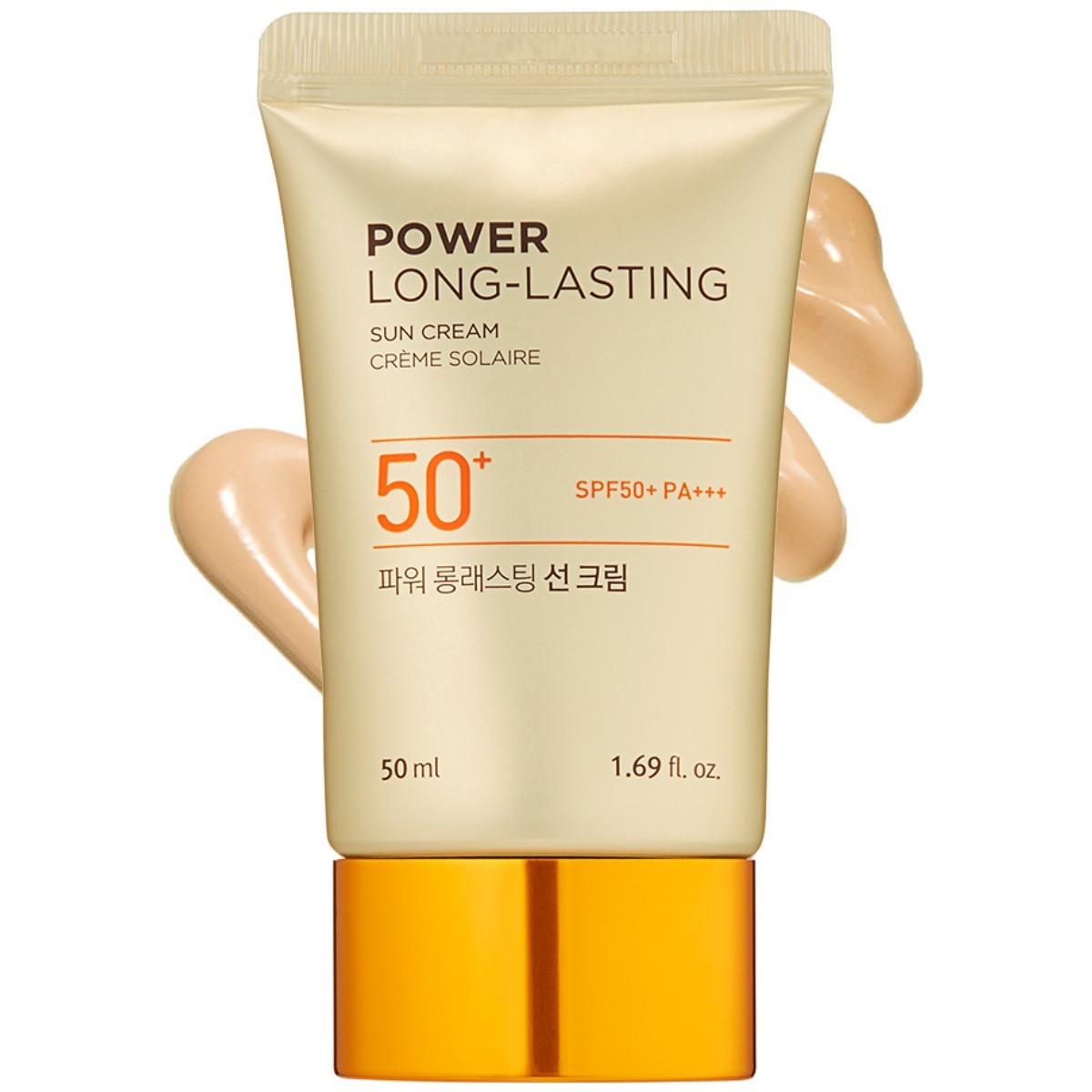 

[The Face Shop] Natural Eco Power Long-Lasting Sun Cream SPF50+ PA+++ - Waterproof & Foundation-Free, 50ml | Olive s K-beauty 50ml, 1EA