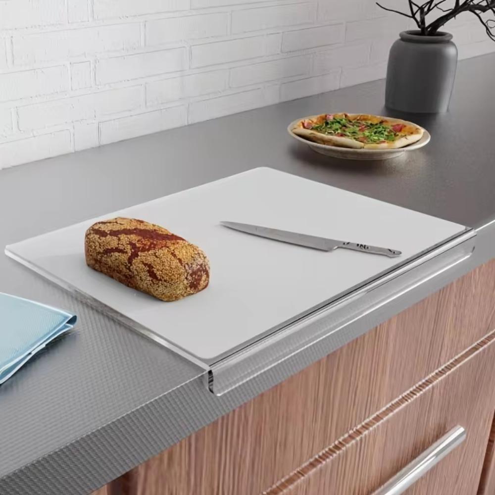 Transparent/Black Chopping Board Bending Edge Countertop Protector Kneading Board Restaurant