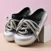 Fashion Plus Size Summer Platform Sandals For Women Men Home Street Garden Shoes Lace-up Style Silver Gold Clogs Couples Beach Slippers