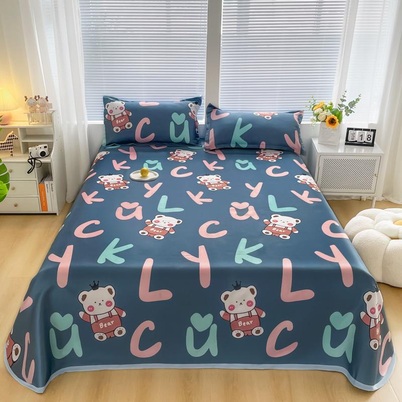 Vėsinanti plokščia paklodė su pagalvių užvalkalu Vasaros patalynė Lygi patalynė Namai Vienviečiai / karalienės dydžio paklodės rinkinys roupa de cama