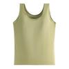 Pure Cotton Sling Vest with Chest Pad, Women's Versatile Inner and Outer Bottoming Top, Solid Color Simple Sleeveless Vest