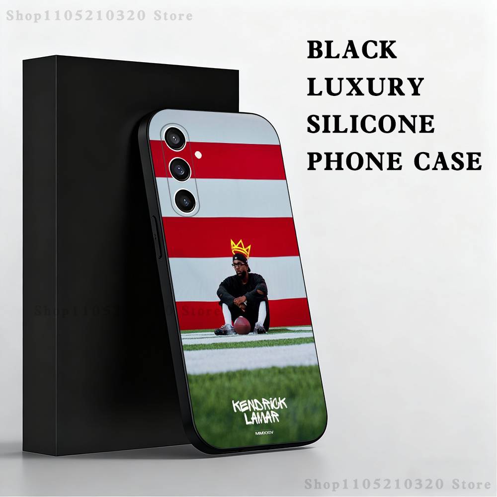 

rapper k-kendrick l-lamar Phone Case For Samsung S 25,24,23,22,30,21,10,9,Ultra,Plus,Lite,FE,4,5 G Black Soft Case SamsungS24plus 5G