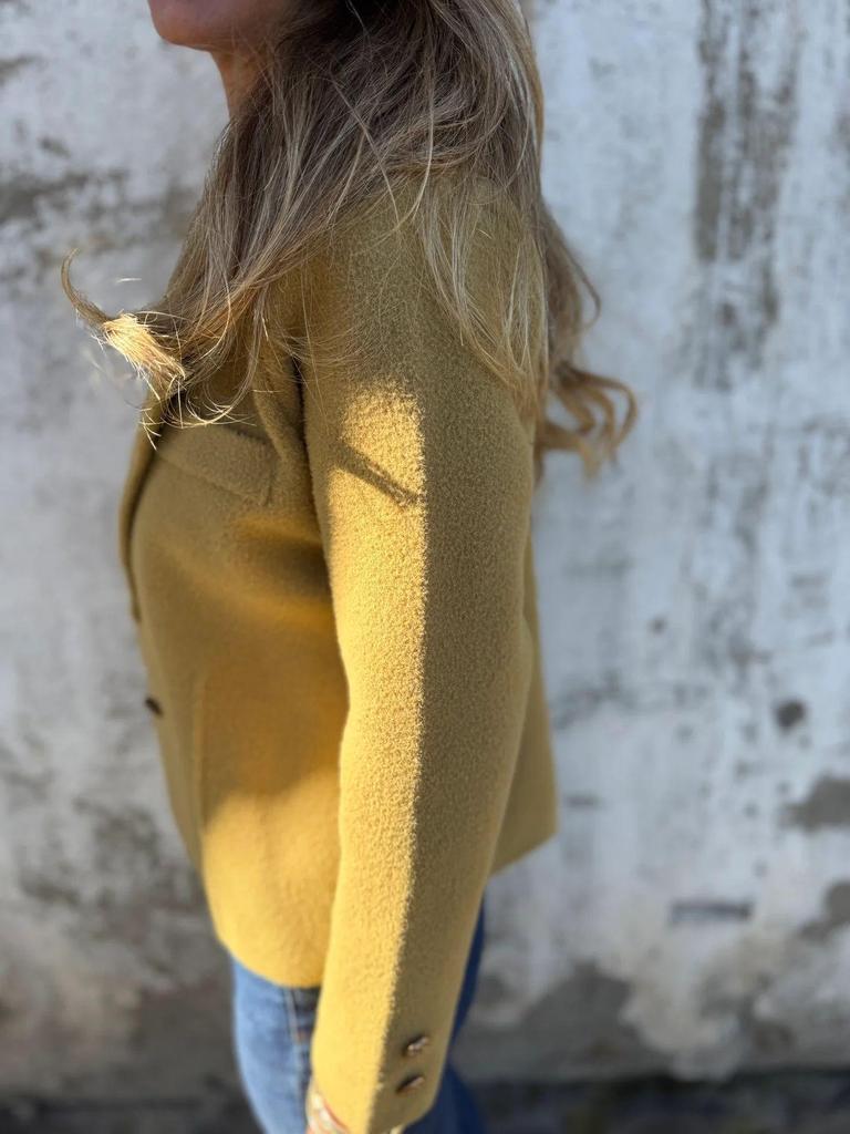 Women's Casual Wool Blend Button-Down Tops - 2025 Autumn/Winter European and American Style