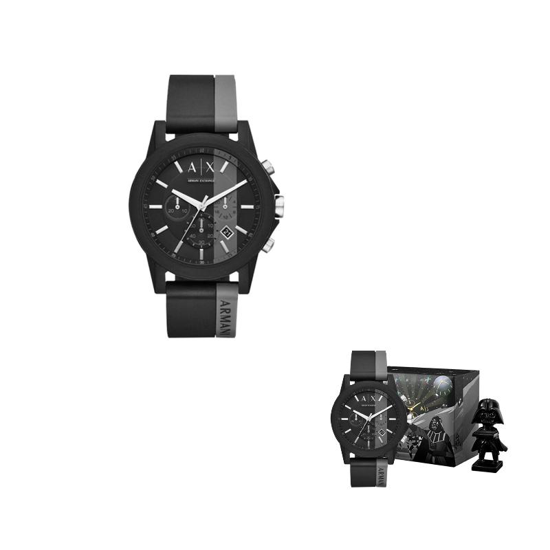 

ARMANI EXCHANGEAE Darth Vader Wrist Watch Quartz Movement Silicone Strap Black Dial Men s Watches AX1331 Black Dial