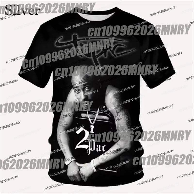 3D Druck 2pac Sommer Kinder T-Shirt Herren T-Shirts Rapper Star Tupac Moto Streetwear Damen Kurzarm Lässig Kinder T-Shirt Y2k
