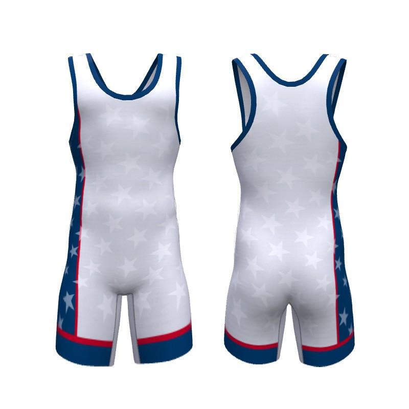 Canottiera da Lotta Libera con Stampa a Trasferimento Termico Uomo Donna Spandex Lycra Tuta Atletica a Compressione