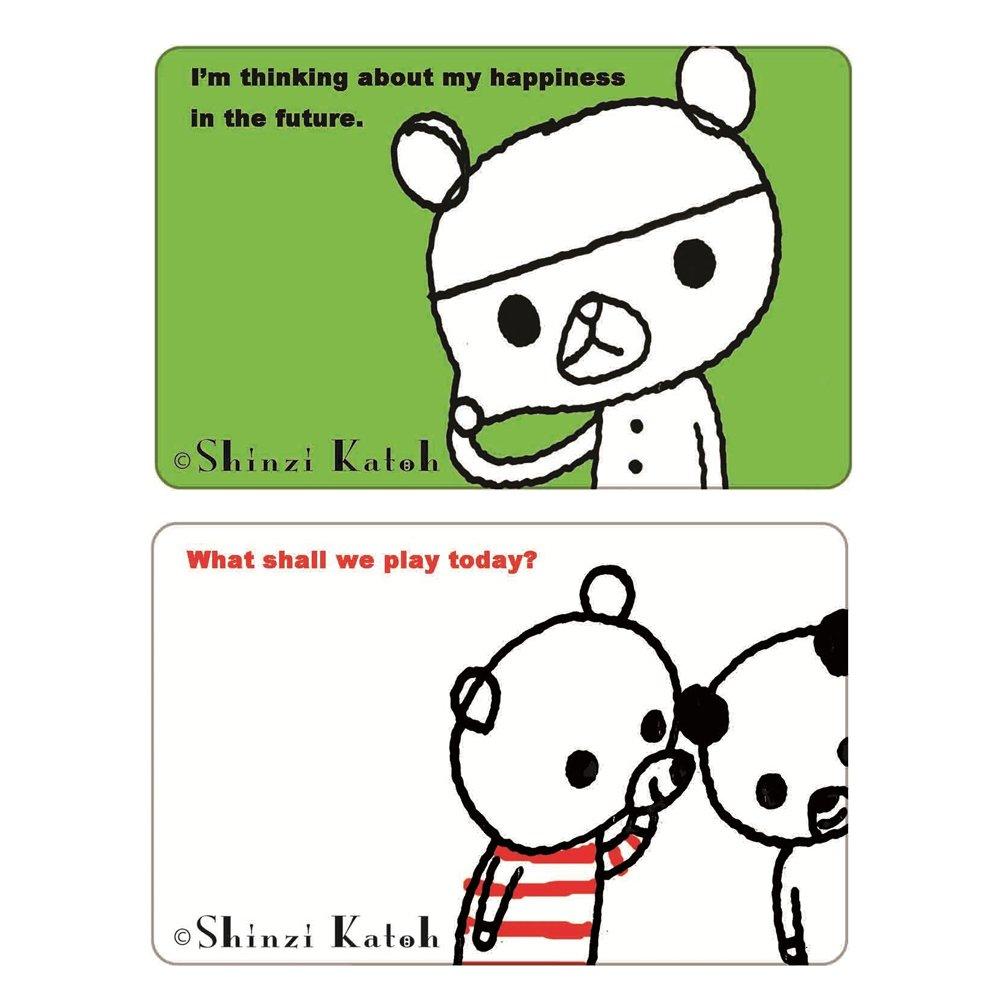 

Сделано в Японии Снимаемая защита информации IC-карты Мой набор наклеек Shinzi 53 x 84 мм от Seal-do, Номер, Suica, Дизайн «Друзья-мишки», 2, Katoh,