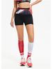 Women's Fashion Printed Compression Running Shorts with Pockets, Quick-Drying, Full Waist Fit.