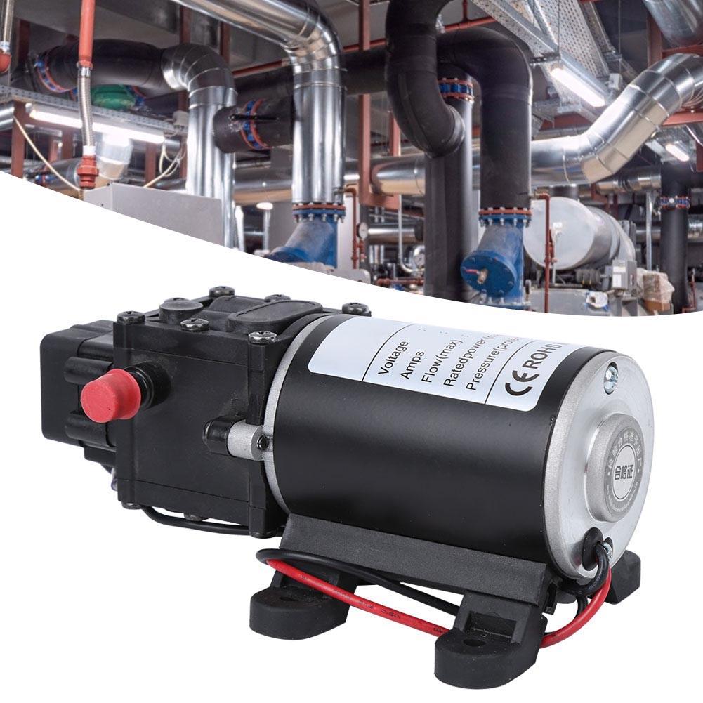 Pompă inteligentă cu diafragmă, presiune înaltă DC12V 120W 7Lmin 10mm, ieșire apă dreapta, motor 12V