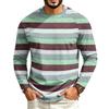 Herren Langarm Raglan T-Shirt mit Rundhalsausschnitt Lässige Alltagskleidung