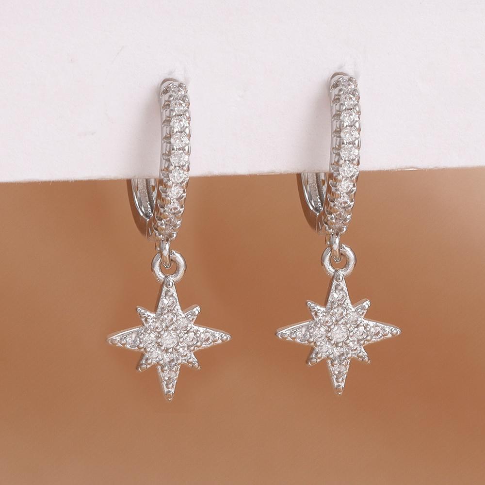 New Arrival Double Chains Long Tassel Drop Earrings For Women Korean Stainless Steel Zircon Hanging Earring Piercing Jewelry