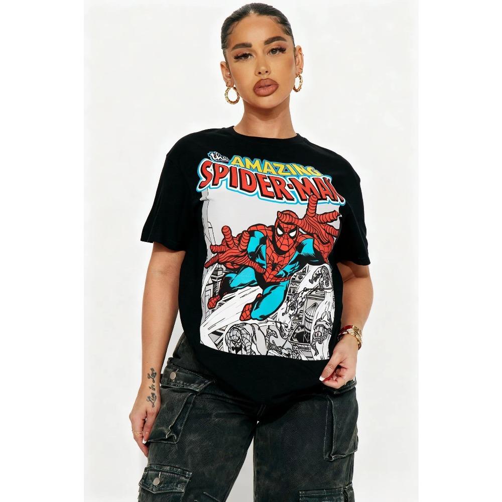 Unisex Summer Oversized SpiderUnisex Graphic T Shirt Women Unisex Cotton Short Sleeve Tee Streetwear Fashion New Casual Tops