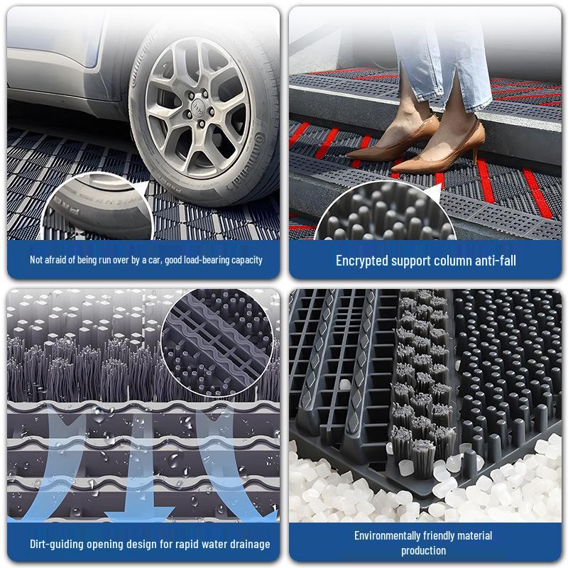 Interlocking Anti-Slip Outdoor Entryway Dirt & Dust Removal Mat