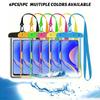 6pcs  Universal Large-Sized Waterproof Phone Storage Bag IPX8 Outdoor Sports Running Protection Case for Swimming