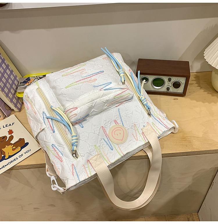 School Bag New High Value Ins Japanese Backpack Cute Casual Simple Large Capacity School Bag Versatile Commuter Make-up Bag