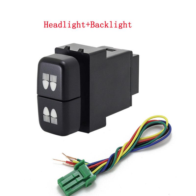1pc Dual Key Switch Dual Switch Fog Light Daytime Running Light  Switch Button for Mitsubishi LancerX