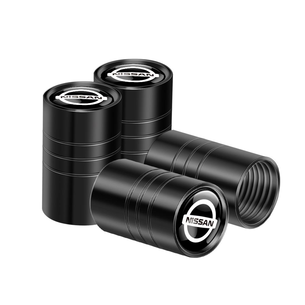 For Nissan Sylphy Cube Note Nismo 4Pcs Car Tire Valve Stems Cap Aluminum Tire Wheel Stem Air Valve Cap car Universal Accessories